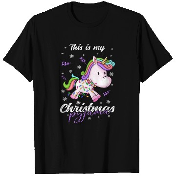 Discover Winter Christmas Pyjama Unicorn T Shirts
