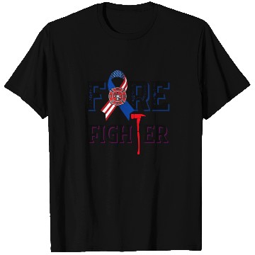 Discover Firefighter American Flag Axe T Shirts