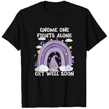 Discover Gnome One Fights Alone Lavender Cancer T Shirts