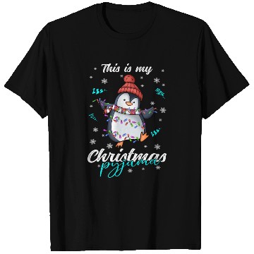 Discover Winter Christmas Pyjama Penguin T Shirts