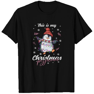 Discover Winter Christmas Pyjama Penguin T Shirts