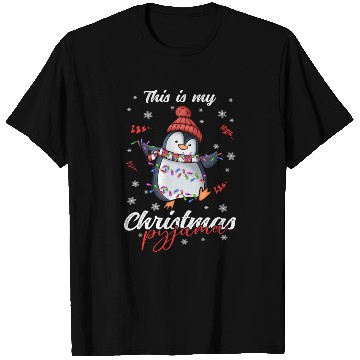 Discover Winter Christmas Pyjama Penguin T Shirts