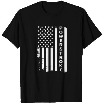 Discover Power Stroke American Flag T Shirts