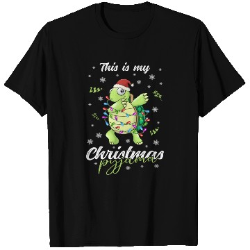Discover Winter Christmas Pyjama Turtle T Shirts