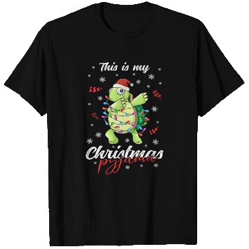 Discover Winter Christmas Pyjama Turtle T Shirts