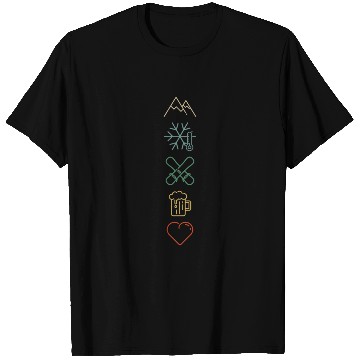 Discover Ski love winter mountains alps slope skiing T Shirts