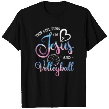 Discover This Girl Runs On Jesus And Volleyball Player Chri T Shirts