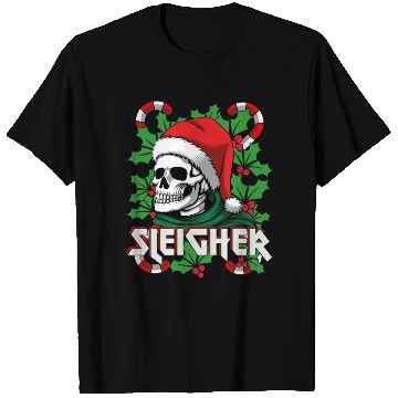 Discover Sleigher Heavy Metal Santa T Shirts