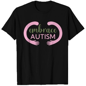 Discover Embrace Autism Pink Hug T Shirts