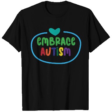Discover Embrace Autism Colorful Banner T Shirts