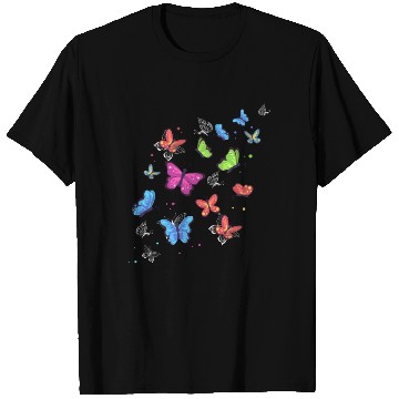Discover Colourful Butterflies Garden Womens Butterfly T Shirts