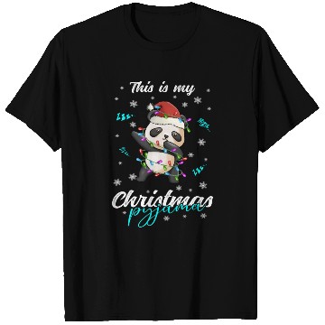 Discover Winter Christmas Pyjama Panda T Shirts