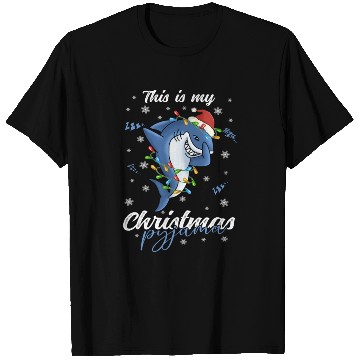 Discover Winter Christmas Pyjama Shark T Shirts