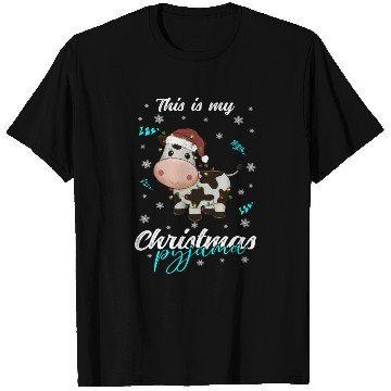 Discover Winter Christmas Pyjama Cow T Shirts