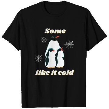 Discover Some like it cold penguin family winter design T Shirts