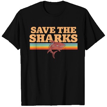 Discover Retro Vintage Shark Save The Sharks Awareness T Shirts