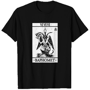 Discover Baphomet Tarot Card Satanic Occult T Shirts