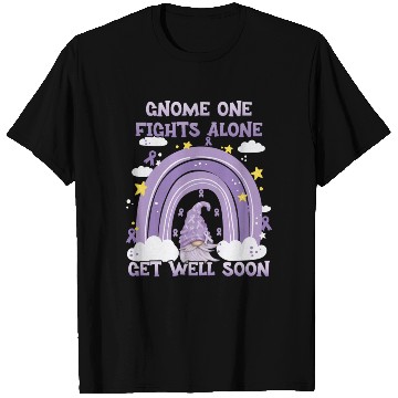 Discover Gnome One Fights Alone Lavender Cancer T Shirts