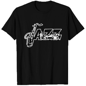 Discover Jazz Music Typography Design T Shirts