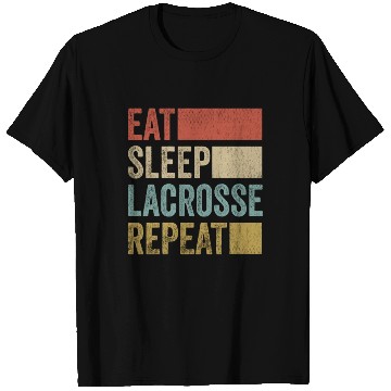 Discover Retro Eat Sleep Lacrosse Repeat Lacrosse T Shirts