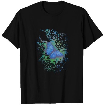 Discover Royal blue monarch butterfly retro 70's animal T Shirts