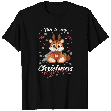 Discover Winter Christmas Pyjama Tiger T Shirts