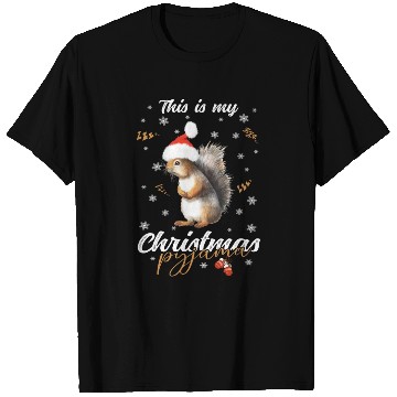Discover Winter Christmas Pyjama Squirrel T Shirts
