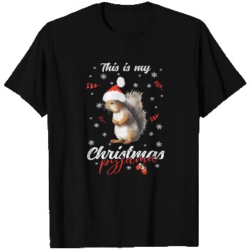 Discover Winter Christmas Pyjama Squirrel T Shirts