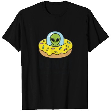 Discover Space Area 51 Donut UFO Cute Alien Head T Shirts