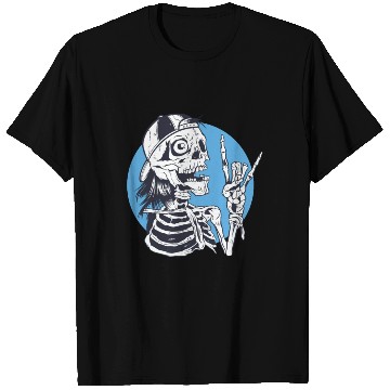 Discover Skeleton rock and roll cartoon T Shirts