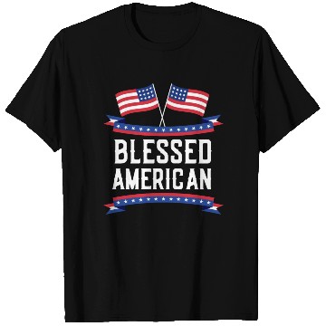 Discover Blessed American Patriotic US America USA T Shirts