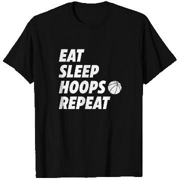Discover Eat Sleep Hoops Repeat Basketball T Shirts