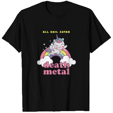 Discover Unicorn On Cloud Death Metal T Shirts