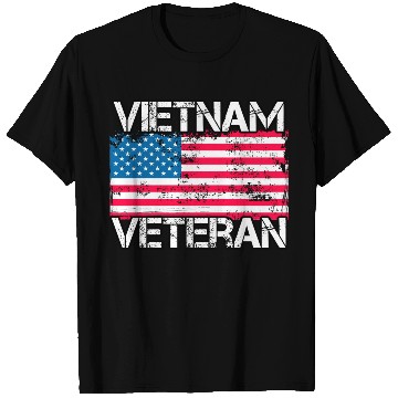 Discover Vietnam Veteran Vintage Us Flag Military Vet T Shirts