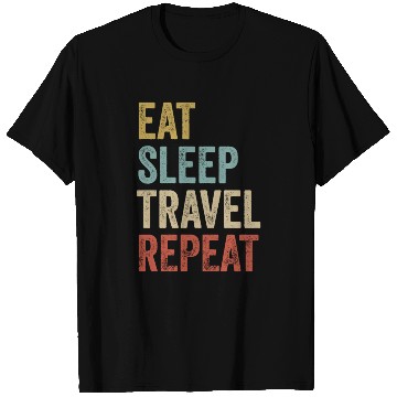 Discover Eat Sleep Travel Repeat Traveling T Shirts