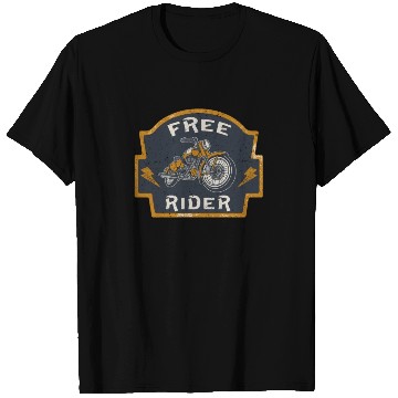 Discover Free Rider Motorcycle Biker Vintage T Shirts