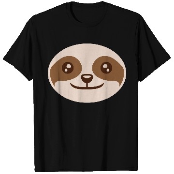 Discover Round sloth face design T Shirts