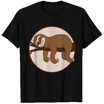 Discover sloth relaxed on branch T Shirts