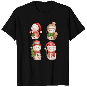Discover Snowmen in christmas mode happy holidays T Shirts