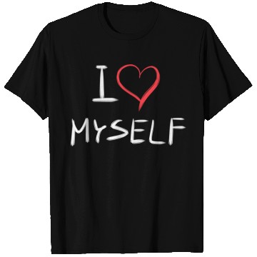 Discover i love me heart text T Shirts