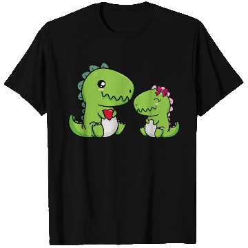 Discover Big sister brother dino siblings boy girl heart T Shirts