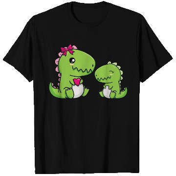 Discover Big sister brother dino siblings boy girl heart T Shirts