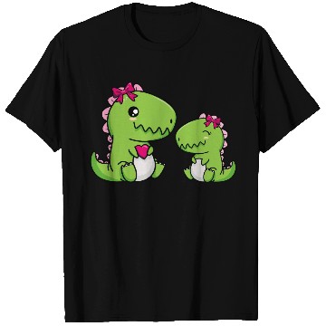Discover Big sister brother dino siblings boy girl heart T Shirts