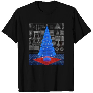 Discover Christmas Blueprint Christmas Tree Blueprint T Shirts