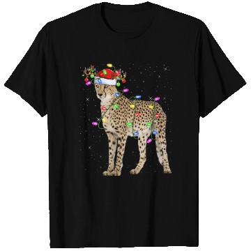 Discover Cheetah Lover Xmas Lighting Santa Cheetah Christma T Shirts