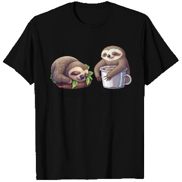 Discover Before Coffee After Coffee Sloth Coffee T Shirts