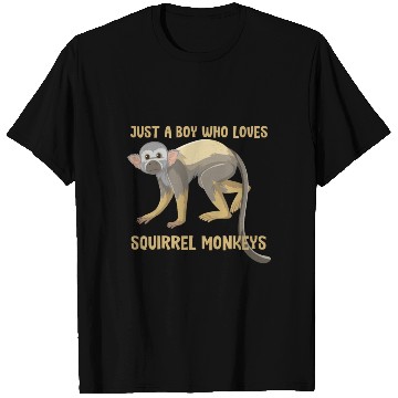 Discover Just a boy who loves squirrel monkeys T Shirts