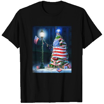 Discover Patriotic Christmas US Flag With Christmas T Shirts