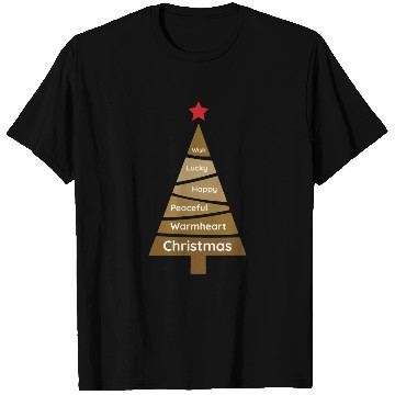 Discover Minimalist Copper Brown Christmas Pine T Shirts