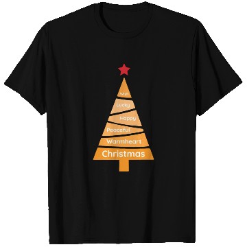 Discover Minimalist Orange Christmas Pine T Shirts